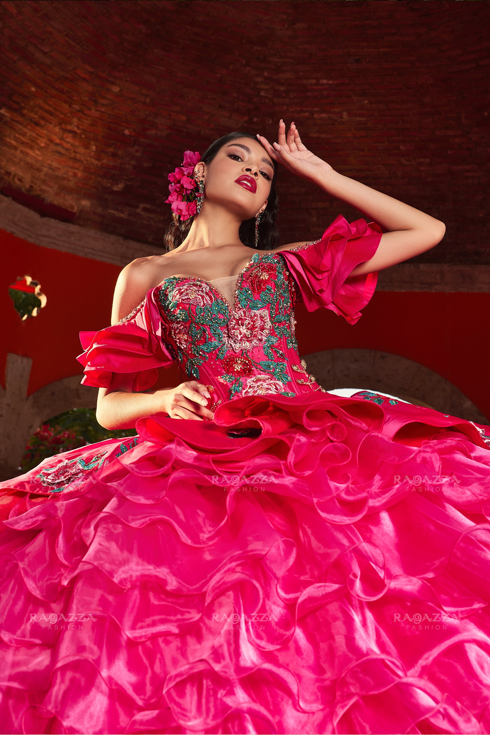 Vestidos Artesanales Vestidos Largos Rosa Mexicano Vestido Rosa