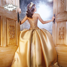 Cargar imagen en el visor de la galería, Vestido Dorado Ragazza . Ulitmas piezas 50%+10%