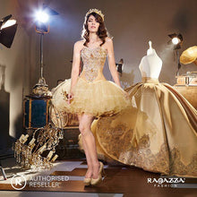 Cargar imagen en el visor de la galería, Vestido Dorado Ragazza . Ulitmas piezas 50%+10%