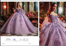 Cargar imagen en el visor de la galería, Vestido Lila con Mangas Desmontables para tus Quince