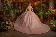 Cargar imagen en el visor de la galería, Vestido Blush o Tono de Rosa Tirantes caídos para Quinceañeras.