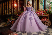 Cargar imagen en el visor de la galería, Vestido Lila con Mangas Desmontables para tus Quince