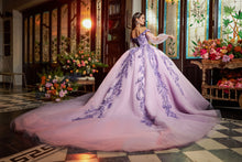 Cargar imagen en el visor de la galería, Vestido Lila con Mangas Desmontables para tus Quince