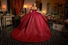 Cargar imagen en el visor de la galería, Vestido Rojo con Tirantes caídos para Quinceañeras.