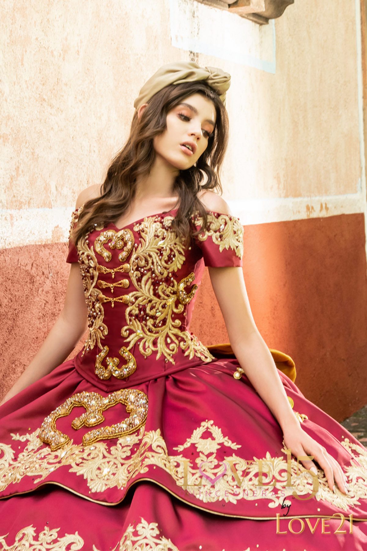 Dorado Vestidos 15 Años Color Vino Vino Vestidos Para 15 Años De