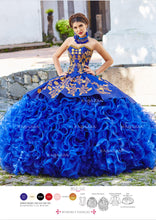 Cargar imagen en el visor de la galería, Vestido de Quince Charro Azul Rey