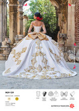 Cargar imagen en el visor de la galería, Vestido Charro Ivory con Dorado
