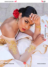 Cargar imagen en el visor de la galería, Vestido Charro Ivory con Dorado