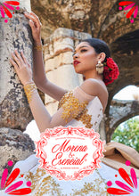 Cargar imagen en el visor de la galería, Vestido Charro Ivory con Dorado