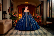 Cargar imagen en el visor de la galería, Vestido con Corsette Transparente (Bustier) para Quince Años. Ivory, Lila y Rosa y Navy
