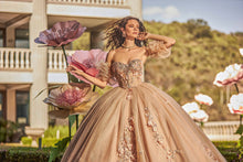 Cargar imagen en el visor de la galería, Vestido tono Nude con Toques Rosados para Quinceañera
