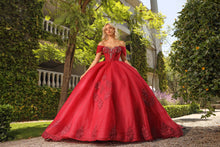 Cargar imagen en el visor de la galería, Vestido Rojo con Manguitas para tu Quinceañera
