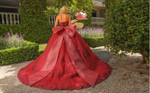 Cargar imagen en el visor de la galería, Vestido Rojo con Manguitas para tu Quinceañera
