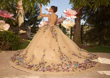 Cargar imagen en el visor de la galería, Vestido Nude para Quinceañera con Aplicaciones Multicolor . Nueva Coleccion Eterea Ragazza Fashion
