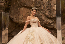 Cargar imagen en el visor de la galería, Vestido de XV Champagne
