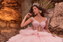 Cargar imagen en el visor de la galería, Vestido Rosa en Capas Moderno para XV Ragazza Fashion. Pregunta Promociones
