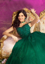 Cargar imagen en el visor de la galería, Hermoso Vestido Ultimas Piezas Verde Esmeralda. Promocion

