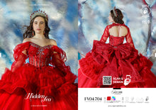 Cargar imagen en el visor de la galería, Vestido Rojo para Quince Desmontable. HIdden Sea by Ragazza
