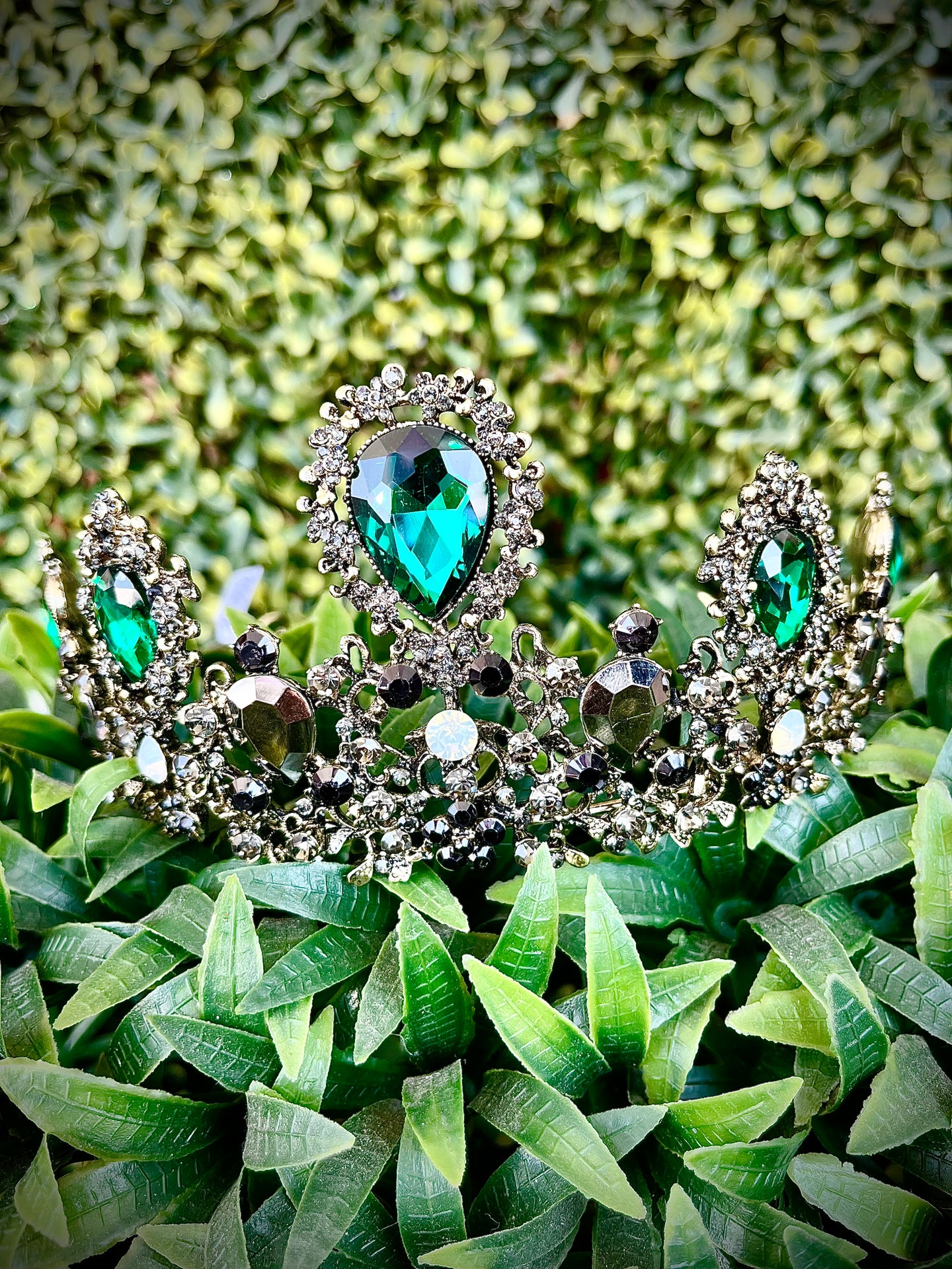 Corona Verde Esmeralda para Quinceañera