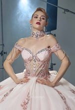 Cargar imagen en el visor de la galería, Vestido  para XV en ROSA con Transparencia .Edición Limitada  Pregunta Promociones
