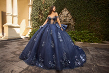 Cargar imagen en el visor de la galería, Vestido Azul Marino Navy para XV Ragazza Fashion  Edición LIMITADA
