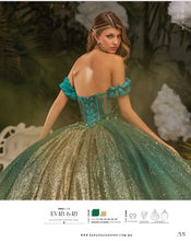 Cargar imagen en el visor de la galería, Vestido Verde Esmeralda para Quinceañera Coleccion Fairy by Ragazza Fashion
