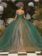 Cargar imagen en el visor de la galería, Vestido Verde Esmeralda para Quinceañera Coleccion Fairy by Ragazza Fashion
