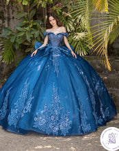 Cargar imagen en el visor de la galería, Vestido para Quinceañera Azul Marino Navy. Coleccion Fairy by Ragazza
