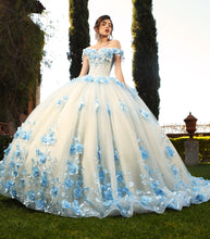 Cargar imagen en el visor de la galería, Vestido  de XV Color Azul para Quinceañera
