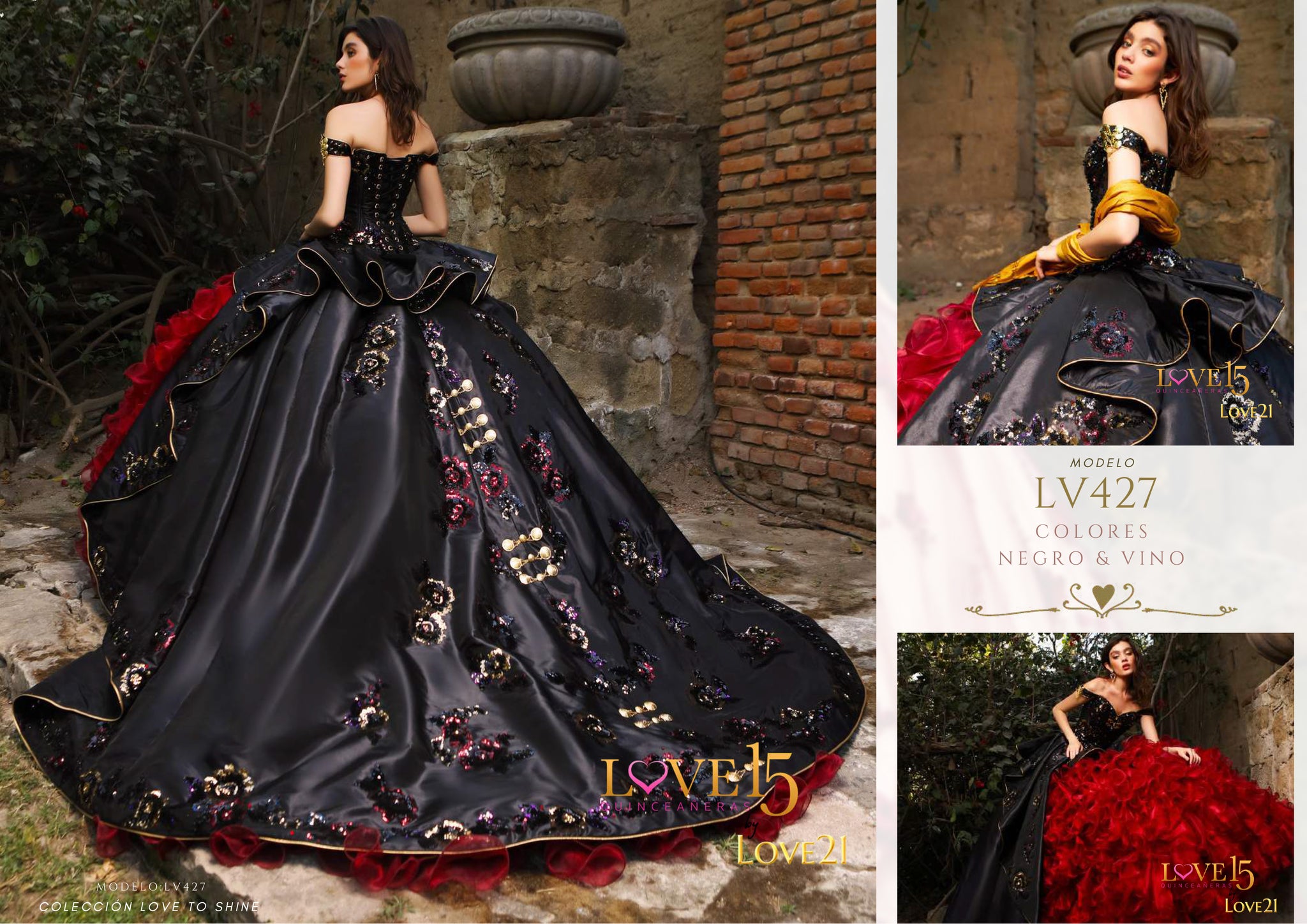 Color Negro Vestido Xv Años Negro De Quinceañera Imagenes De