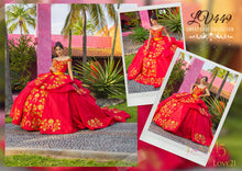 Cargar imagen en el visor de la galería, Vestido Charro Rojo para Quinceañera
