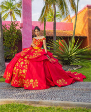 Cargar imagen en el visor de la galería, Vestido Charro Rojo para Quinceañera
