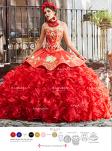 Cargar imagen en el visor de la galería, Vestido de Quinceañera Charro Rojo
