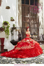 Cargar imagen en el visor de la galería, Vestido de Quinceañera Charro Rojo
