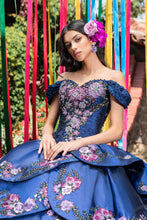 Cargar imagen en el visor de la galería, Vestido Mexicano para Quinceañera Azul Rey. Ulitmas piezas 50+10%OFF
